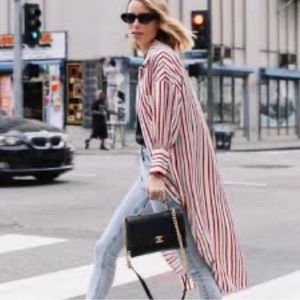 NWT Anine Bing Milly Shirtdress - Multi Stripe Size XS